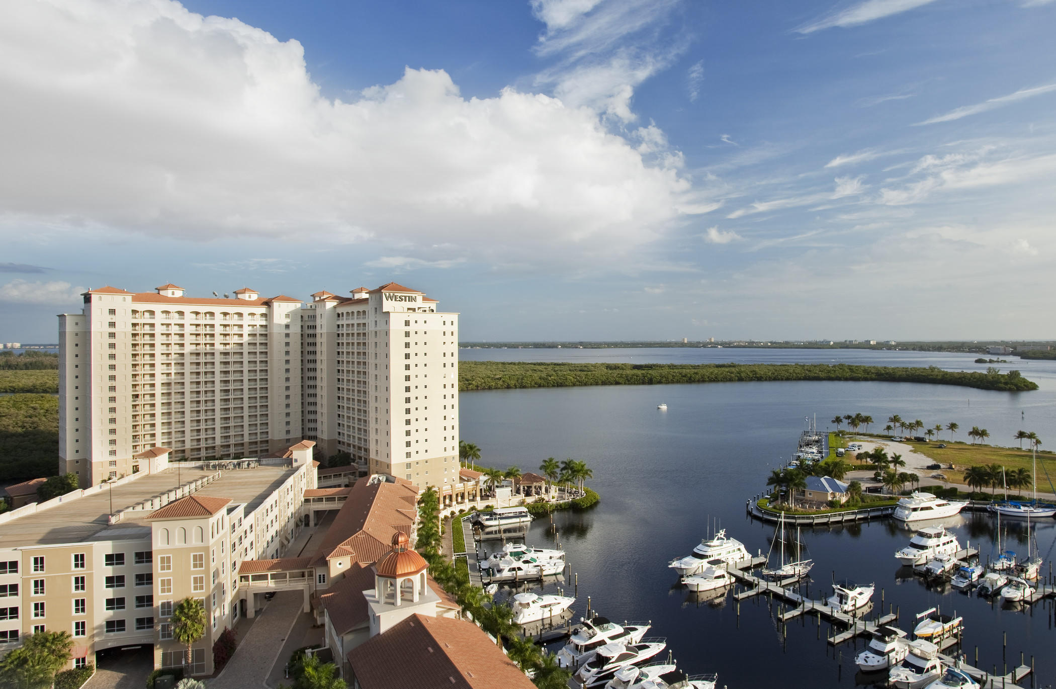 Aerial view of Westin Cape Coral Resort