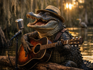 An alligator singer-songwriter!
